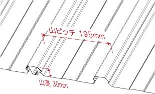 ショート山ピッチで瓦棒とは異なる新しいデザイン
