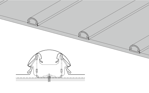 フリーハットⅡ型｜R成形が美しい縦葺き