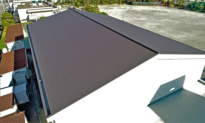 I小学校屋内運動場【横葺き】タイマルーフM型