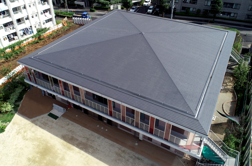 大蔵ふたば保育園【横葺き】タイマルーフＭ型