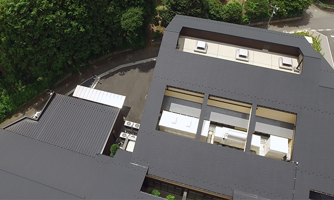 足利斎場【横葺き･縦葺き】タイマルーフM型･スタンディングロック